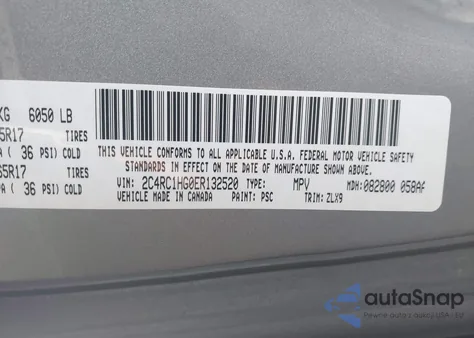 2014 Chrysler Town & Country S from USA, damaged, VIN 2C4RC1HG0ER132520